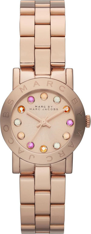 Marc Jacobs Amy Rose Gold Dial Rose Gold Steel Strap Watch for Women - MBM3219 Authentic Buy Shop Now