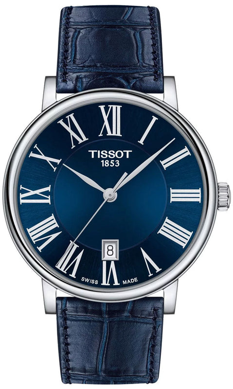 Tissot Carson Premium Blue Dial Blue Leather Strap Watch For Men - T122.410.16.043.00 Authentic Buy Shop Now