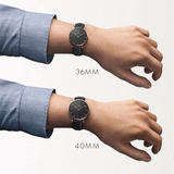 Daniel Wellington Classic Sheffield Black Dial Black Leather Strap Watch For Men - DW00100127