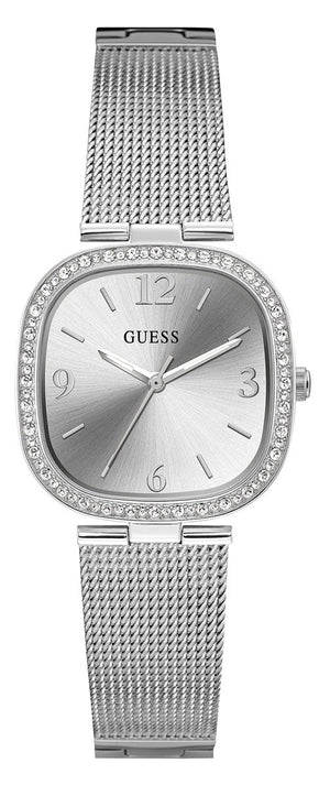 Guess Tapestry Diamonds Silver Dial Silver Mesh Bracelet Watch for Women - GW0354L1 Authentic Buy Shop Now