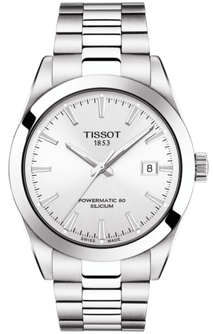 Tissot Gentleman Powermatic 80 Silicium Silver Dial Silver Steel Strap Watch For Men - T127.407.11.031.00 Authentic Buy Shop Now