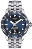 Tissot T Sport Seastar 1000 Powermatic Silicium Blue Dial Silver Steel Strap Watch For Men - T120.407.11.041.01 Authentic Buy Shop Now