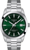 Tissot Gentleman Powermatic 80 Silicium Green Dial Silver Steel Strap Watch For Men - T127.407.11.091.01 Authentic Buy Shop Now