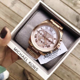 Michael Kors Brecken Chronograph Quartz Rose Gold Dial Rose Gold Steel Strap Watch For Women - MK6367 Authentic Buy Shop Now