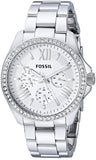 Fossil Cecile Chronograph Silver Dial Silver Steel Strap Watch for Women - AM4481 Authentic Buy Shop Now