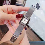 Guess Nouveau Diamonds Silver Dial Silver Mesh Bracelet Watch for Women - W0127L1 Authentic Buy Shop Now