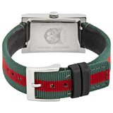 Gucci G-Frame Mother of Pearl Dial Two Tone Nylon Strap Watch For Women - YA147404 Authentic Buy Shop Now