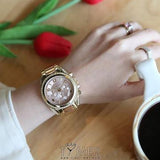 Michael Kors Blair Chronograph Rose Gold Dial Two Tone Steel Strap Watch for Women - MK6316 Authentic Buy Shop Now