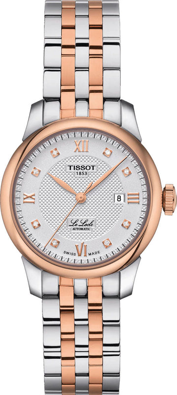 Tissot T Classic Le Locle Automatic Lady Silver Dial Two Tone Steel Strap Watch For Women - T006.207.22.036.00 Authentic Buy Shop Now