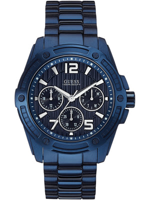 Guess Flagship Chronograph Blue Dial Blue Steel Strap Watch for Men - W0601G2 Authentic Buy Shop Now