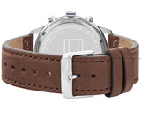 Tommy Hilfiger Jimmy Chronograph Quartz Blue Dial Brown Leather Strap Watch For Men - 1791946 Authentic Buy Shop Now