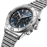 Breitling Chronomat B01 42mm Blue Dial Silver Steel Strap Watch for Men - AB0134101C1A1 Authentic Buy Shop Now