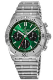 Breitling Chronomat B01 42 Green Dial Silver Steel Strap Watch for Men - AB0134101L1A1 Authentic Buy Shop Now