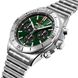 Breitling Chronomat B01 42 Green Dial Silver Steel Strap Watch for Men - AB0134101L1A1 Authentic Buy Shop Now