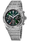 Breitling Chronomat B01 42mm Green Dial Silver Steel Strap Watch for Men - AB01343A1L1A1 Authentic Buy Shop Now