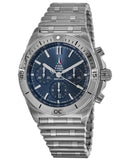 Breitling Chronomat B01 42 Frecce Tricolori Blue Dial Silver Steel Strap Watch for Men - AB01344A1C1A1 Authentic Buy Shop Now