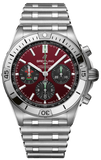 Breitling Chronomat B01 42 Six Nations Wales Red Dial Silver Steel Strap Watch for Men - AB0134A61K1A1 Authentic Buy Shop Now