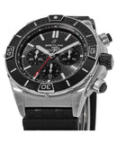 Breitling Super Chronomat B01 44 Black Dial Black Rubber Strap Watch for Men - AB0136251B2S1 Authentic Buy Shop Now