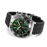 Breitling Super Chronomat B01 44 Green Dial Black Rubber Strap Watch for Men - AB0136251L1S1 Authentic Buy Shop Now