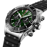 Breitling Super Chronomat B01 44 Green Dial Black Rubber Strap Watch for Men - AB0136251L1S1 Authentic Buy Shop Now