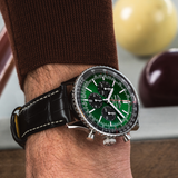 Breitling Navitimer B01 Chronograph 46 Green Dial Black Leather Strap Watch for Men - AB0137241L1P1 Authentic Buy Shop Now