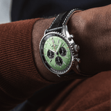 Breitling Navitimer B01 Chronograph 43 Green Dial Black Leather Strap Watch for Men - AB0138241L1P1 Authentic Buy Shop Now
