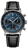 Breitling Navitimer B01 Chronograph 41 Blue Dial Black Leather Strap Watch for Men - AB0139241C1P1 Authentic Buy Shop Now