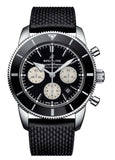Breitling Superocean Heritage B01 Chronograph 44 Black Dial Black Mesh Bracelet Watch for Men - AB0162121B1S1 Authentic Buy Shop Now
