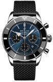 Breitling Superocean Heritage B01 Chronograph 44 Blue Dial Black Mesh Bracelet Watch for Men - AB0162121C1S1 Authentic Buy Shop Now