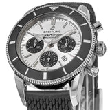 Breitling Superocean Heritage B01 Chronograph 44 Silver Dial Black Mesh Bracelet Watch for Men - AB0162121G1S1 Authentic Buy Shop Now