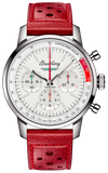 Breitling Top Time B01 Ford Thunderbird White Dial Red Leather Strap Watch for Men - AB01766A1A1X1 Authentic Buy Shop Now