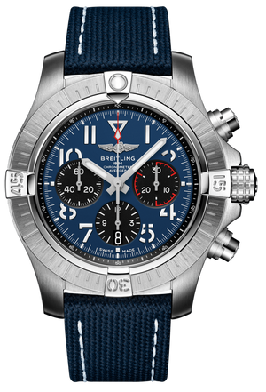 Breitling Avenger B01 Chronograph 45 Blue Dial Blue Nylon Strap Watch for Men - AB01821A1C1X1 Authentic Buy Shop Now