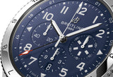 Breitling Super Avi B04 Chronograph GMT 46 Tribute to Vought F4U Corsair Blue Dial Silver Steel Strap Watch for Men - AB04451A1C1A1 Authentic Buy Shop Now
