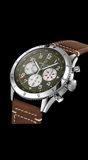 Breitling Super Avi B04 Chronograph GMT 46 Curtiss Warhawk Green Dial Brown Leather Strap Watch for Men - AB04452A1L1X1 Authentic Buy Shop Now
