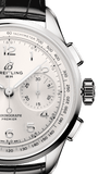 Breitling Premier B09 Chronograph 40 White Dial Black Leather Strap Watch for Men - AB0930371G1P1 Authentic Buy Shop Now