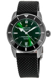 Breitling Superocean Heritage B20 Automatic 42 Green Dial Black Mesh Bracelet Watch for Women - AB2010121L1S1 Authentic Buy Shop Now