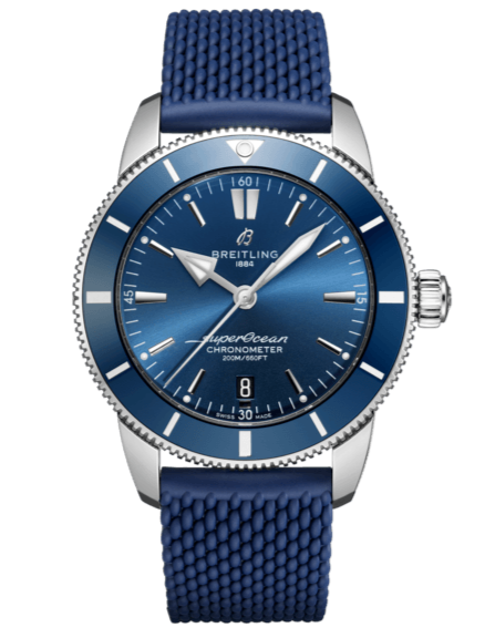Breitling Superocean Heritage II B20 44mm Blue Dial Blue Rubber Strap Mens Watch - AB2030161C1S1 Authentic Buy Shop Now