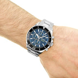 Hugo Boss Ocean Edition Chronograph Blue Dial Silver Steel Strap Watch for Men - 1513704 Authentic Buy Shop Now