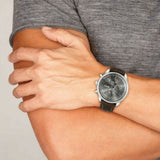 Hugo Boss Grand Prix Grey Dial Brown Leather Strap Watch for Men - 1513476 Authentic Buy Shop Now