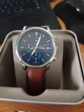 Fossil Neutra Chronograph Blue Dial Brown Leather Strap Watch for Men - FS5791 Authentic Buy Shop Now
