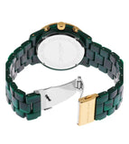 Michael Kors Runway Chronograph Green Dial Green Steel Strap Watch for Women - MK7422 Authentic Buy Shop Now