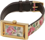 Gucci G-Frame Floral Mother of Pearl Dial White Leather Strap Watch For Women - YA147406 Authentic Buy Shop Now