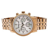 Michael Kors Damen White Dial Rose Gold Steel Strap Watch for Women - MK5026 Authentic Buy Shop Now