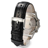 Emporio Armani Classic Chronograph Silver Dial Black Leather Strap Watch For Men - AR2432 Authentic Buy Shop Now