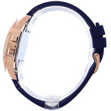 Guess Frontier DIamonds Gold Dial Blue Rubber Strap Watch For Women - W1160L3 Authentic Buy Shop Now