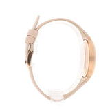 Emporio Armani Kappa Rose Gold & White Dial Beige Nude Leather Strap Watch For Women - AR2510 Authentic Buy Shop Now