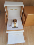 Versace Shadov Quartz Gold Dial Two Tone Steel Strap Watch for Women - VEBM00518 Authentic Buy Shop Now