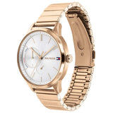 Tommy Hilfiger Brooke Silver Dial Rose Gold Steel Strap Watch for Women - 1782021 Authentic Buy Shop Now