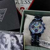 Guess Sunrise Multifunction Blue Dial Blue Steel Strap Watch for Women - W0448L10 Authentic Buy Shop Now