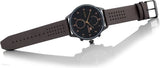 Tommy Hilfiger Chase Quartz Black Dial Brown Leather Strap Watch for Men - 1791577 Authentic Buy Shop Now